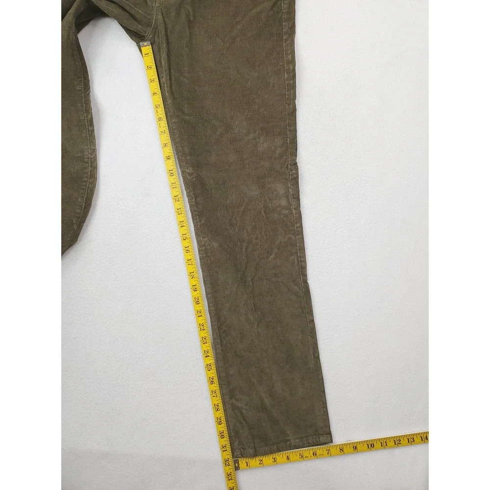 J.Crew Pants Mens 33x32 Green Oarsman 770 Straight Corduroy Chino Cords Stretch
